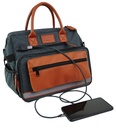 Mini Sac médical De Boisy – Malette médicale en tissu recyclé certifié GRS, lavable, résistant et déperlant - Dimensions : L. 32 x l. 20 x H. 28 cm  Poids : 1,6 kg  Charge supportée : 4 kg