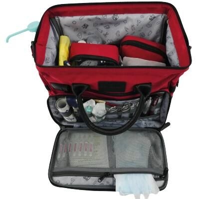 Mini Sac médical De Boisy – Malette médicale en tissu recyclé certifié GRS, lavable, résistant et déperlant - Dimensions : L. 32 x l. 20 x H. 28 cm  Poids : 1,6 kg  Charge supportée : 4 kg