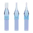 Buses Tattoo Stérile - Crystal Tips Short Round - Boite de 50 buses jetables ronde courte pour aiguille traditionnelle de tatouage