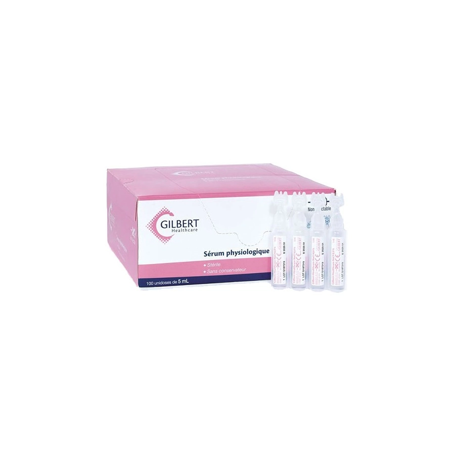 Sérum Phy Piercing - Sérum Physiologique Gilbert Stérile - Dose de 5 ml de sérum physiologique*