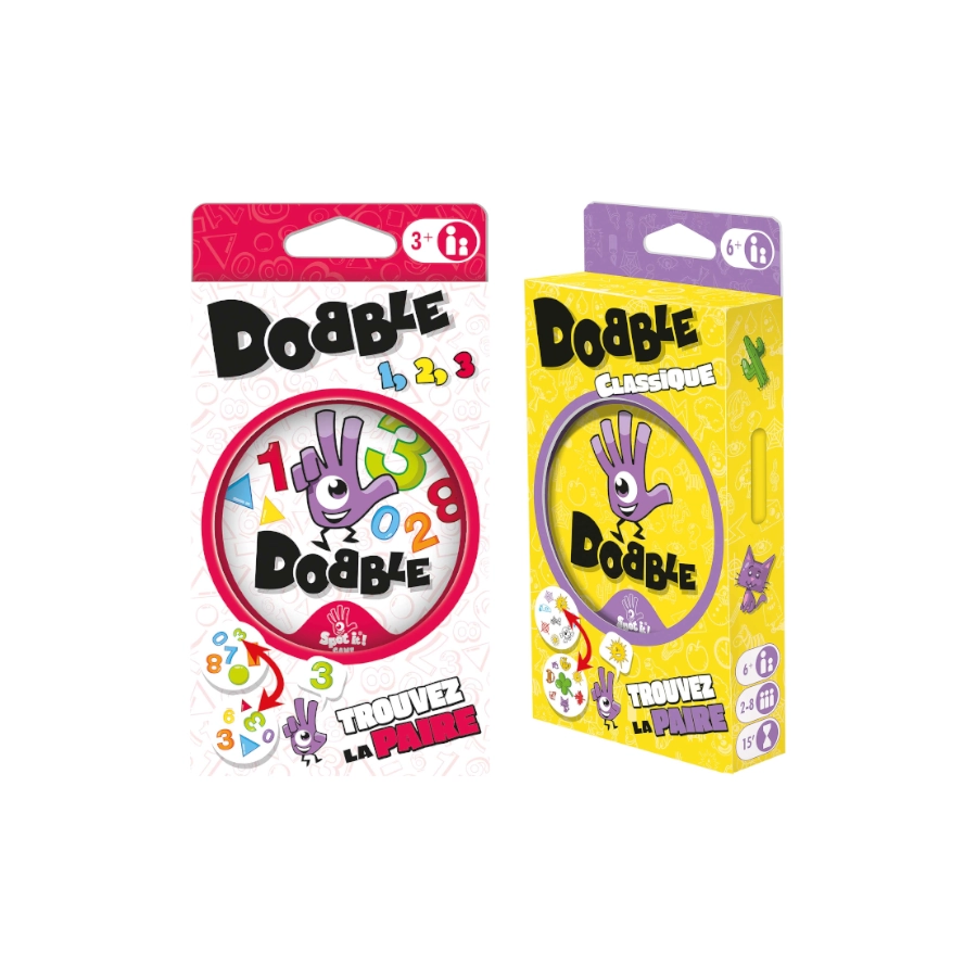 Jeu de société - Dobble - Classique ou Chiffres et formes