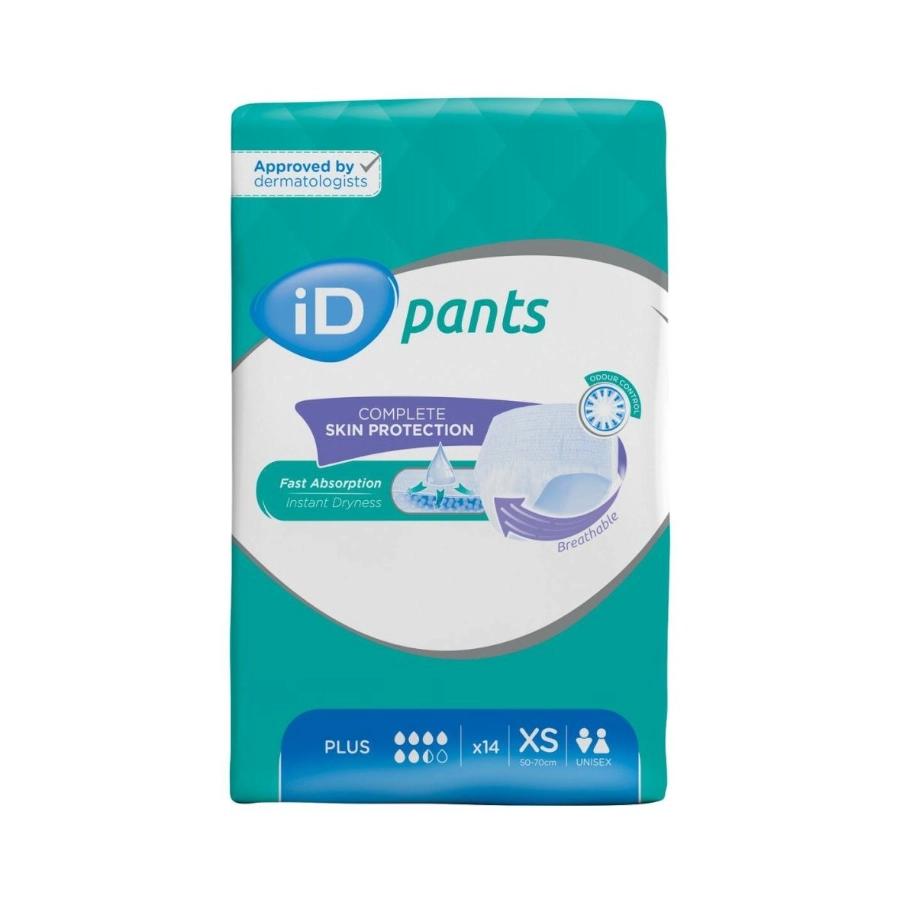 Protection incontinence - iD Pants - 48 protections pour les fuites urinaires - 6.5 gouttes "Plus" (4 tailles)