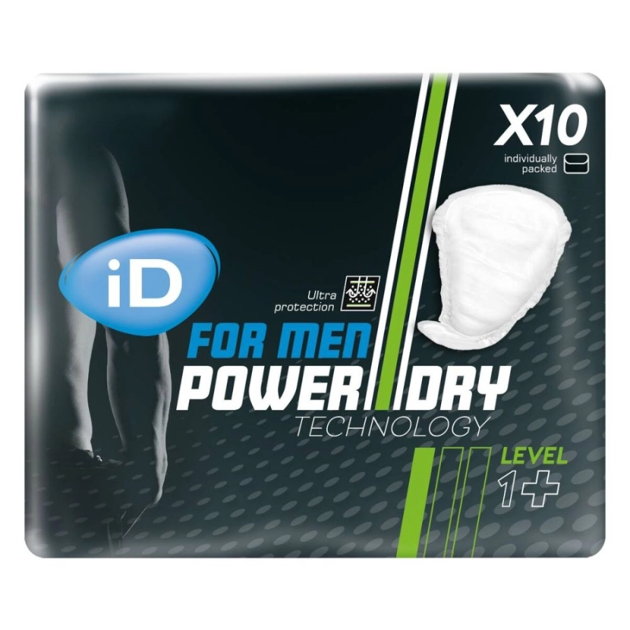 Protection incontinence - iD for Men - 160 protections pour les fuites masculines - Level 1 Plus
