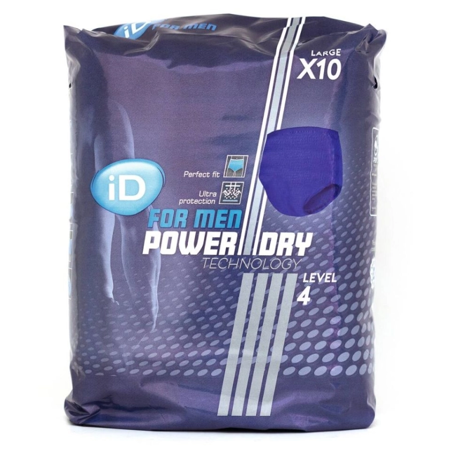 Protection incontinence - iD for Men - 80 protections pour les fuites masculines - Level 4 - Taille L