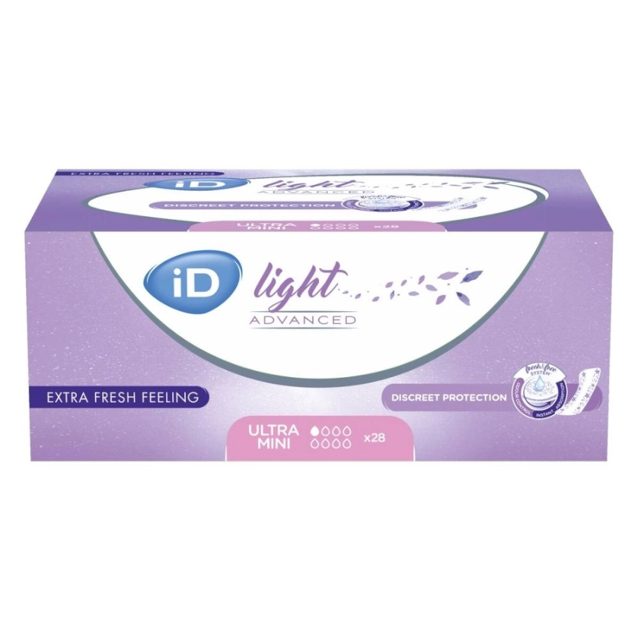 Protection incontinence - iD Light Advanced - 336 serviettes discrètes - Ultra Mini 1 goutte