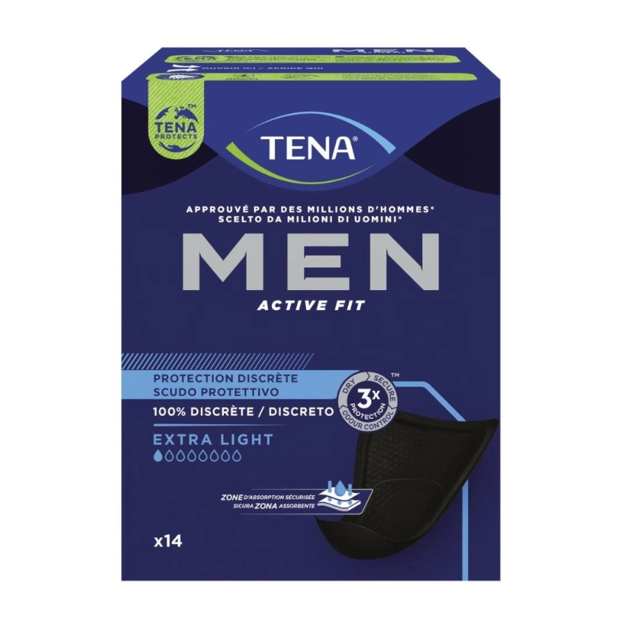 Sous-vêtement absorbant masculin - TENA Men Active Fit - 112 slips à usage unique - 1 Goutte "Extra Light" 