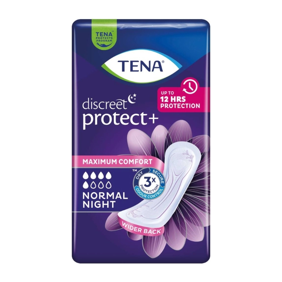 Protection féminine légère - TENA Discreet  - 60 protections - 5 Gouttes "Normal Night" 