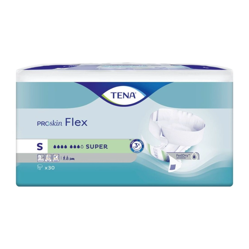 Protection incontinence - TENA Flex ProSkin - 90 protections - 7 Gouttes "Super" (4 Tailles)