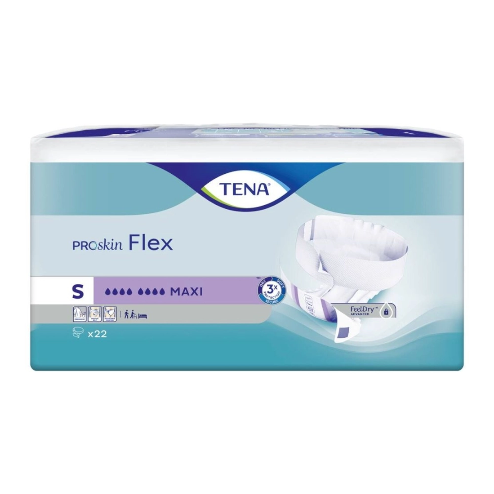 Protection incontinence - TENA Flex ProSkin - 66 protections - 8 Gouttes "Maxi" (3 Tailles)
