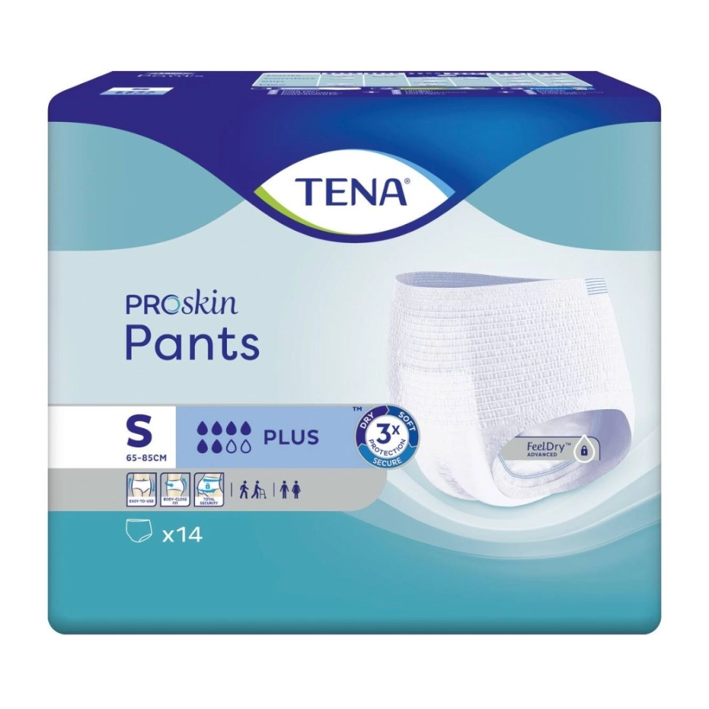 Protection incontinence modérée à forte - TENA Pants ProSkin - 56 protections - 6 gouttes "Plus" (5 tailles)