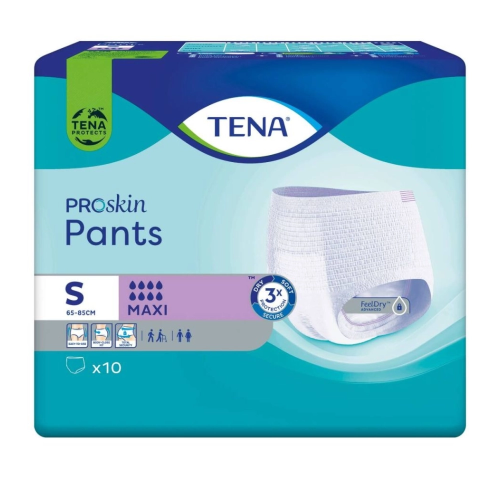 Protection incontinence modérée à forte - TENA Pants ProSkin - 40 protections - 8 gouttes "Maxi" (4 tailles) 