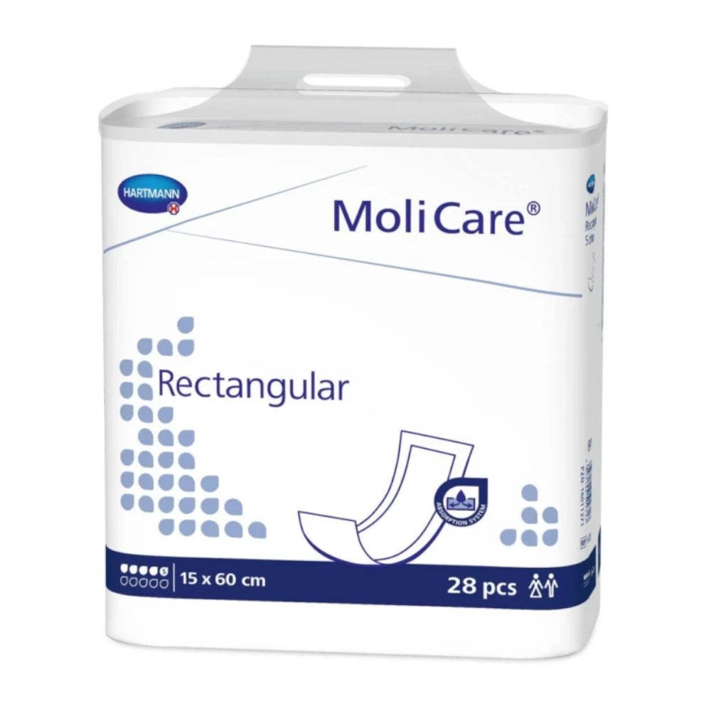 Protection droite - MoliCare® Rectangular - 112 Protections - Dimensions: 60x15 cm