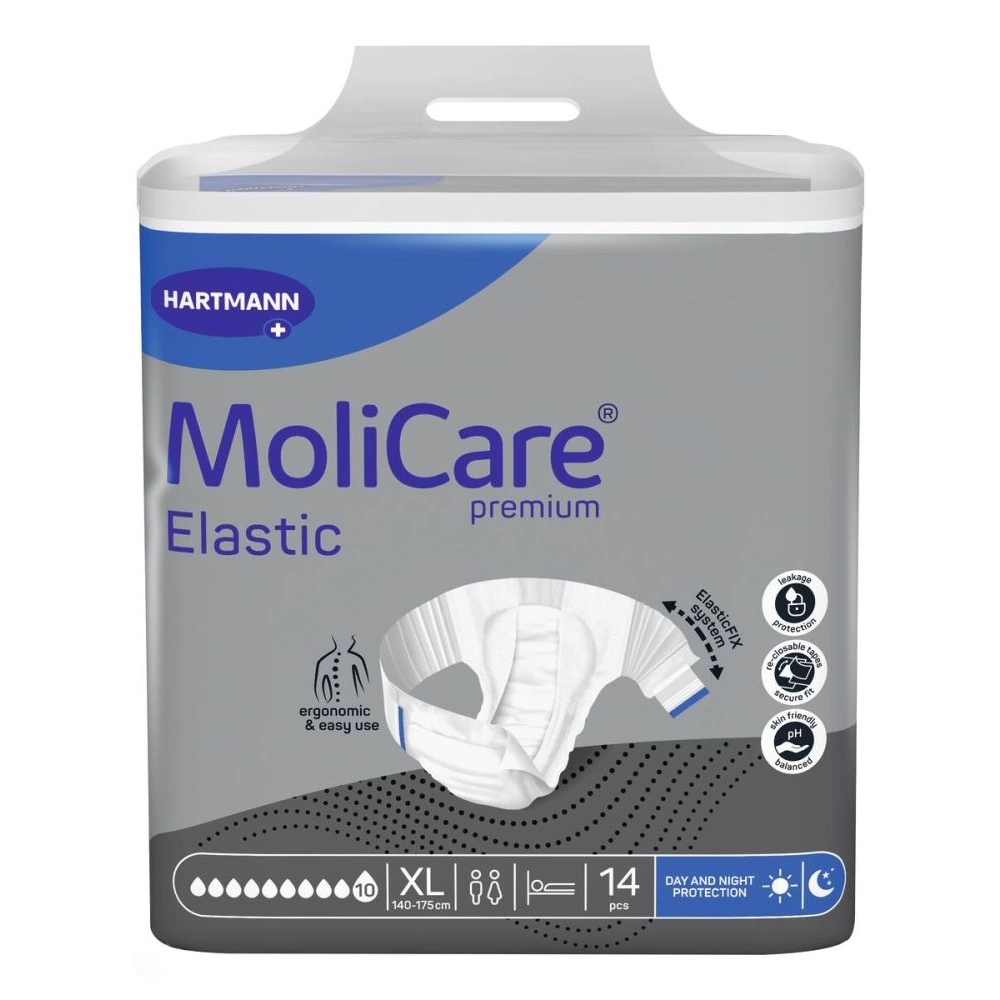 Change complet absorbants - MoliCare Premium Elastic  - 56 Protections - 10 Gouttes - (3 tailles)