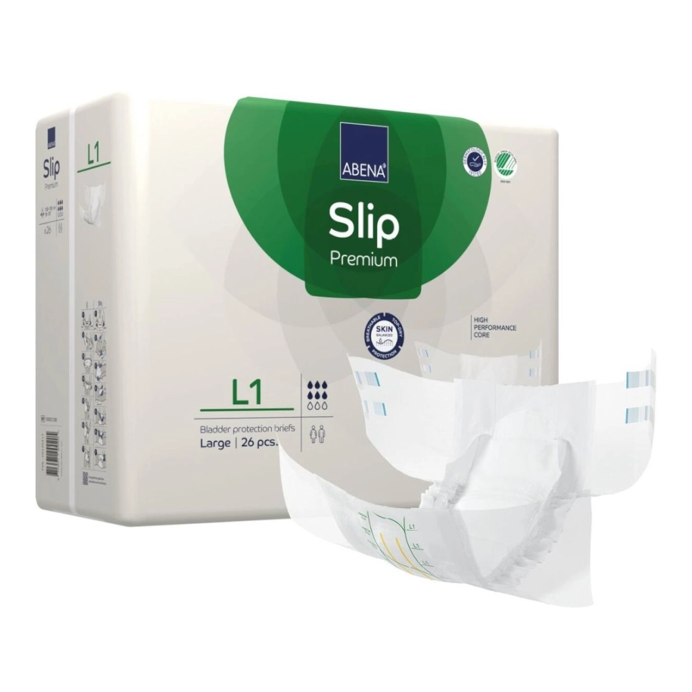 Changes complets haute performance - ABENA Slip Premium - 104 pants - L1 6 gouttes - Taux d'absorption: 2500 mL - Taille L