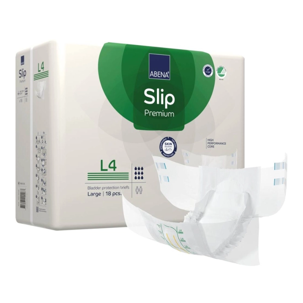 Changes complets haute performance - ABENA Slip Premium - 72 pants - L4 9 gouttes - Taux d'absorption: 4000 mL - Taille L - Tour de taille  100/150cm