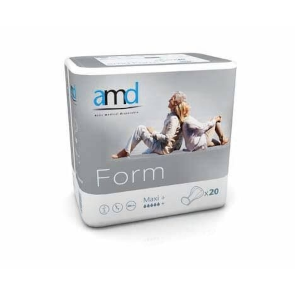 Protection absorbante pour incontinence - AMD Form - 80 Protections - 5+ gouttes "Maxi Plus"