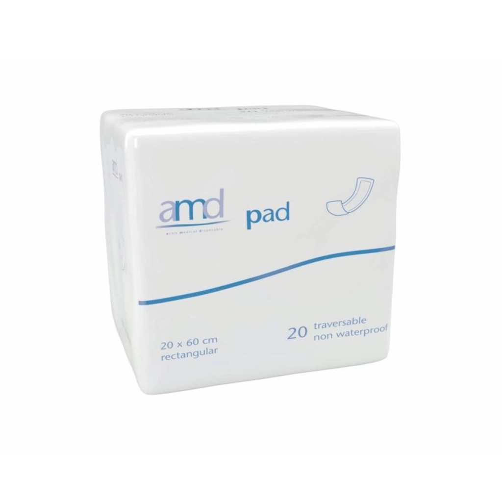 AMD Protection rectangulaire – Le choix optimal pour la protection absorbante au quotidien - 80 Protections - Traversable - Dimensions: 20 x 50 cm