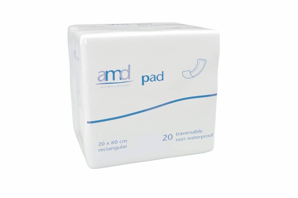 AMD Protection rectangulaire – Le choix optimal pour la protection absorbante au quotidien - 80 Protections - Traversable - Dimensions: 20 x 50 cm