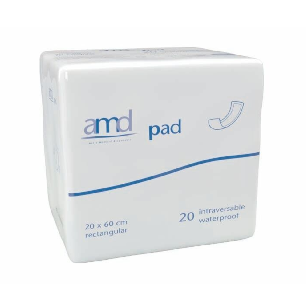 AMD Protection rectangulaire – Le choix optimal pour la protection absorbante au quotidien - 80 Protections - Intraversable - Dimensions: 20 x 60 cm