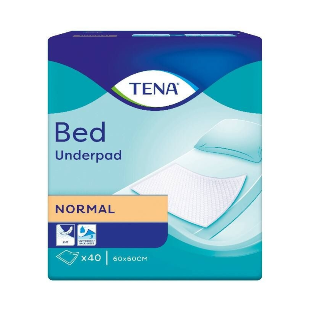 Alèse jetable TENA BED Underbed – Protection optimale pour literie et confort au quotidien - 160 Protections "Normal" - Dimensions 60 x 60 cm