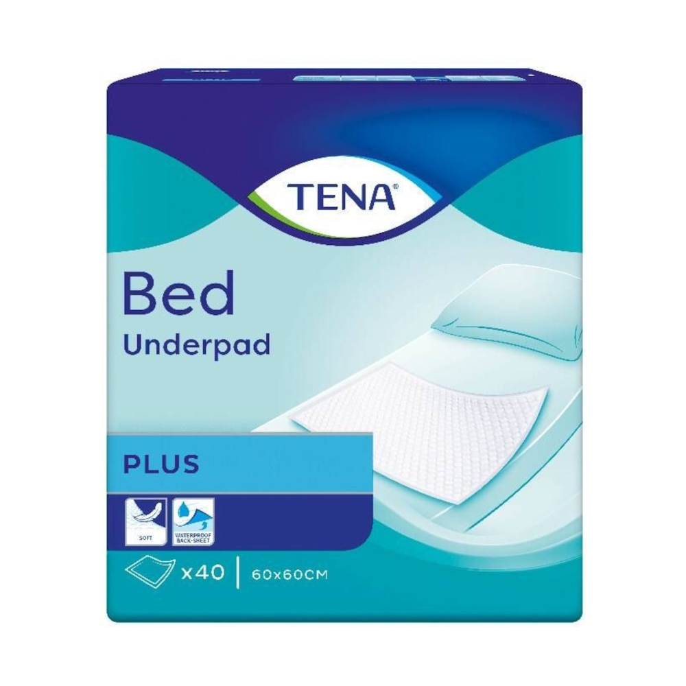 Alèse jetable TENA BED Underbed – Protection optimale pour literie et confort au quotidien - 160 Protections "Plus" - Dimensions 60 x 60 cm