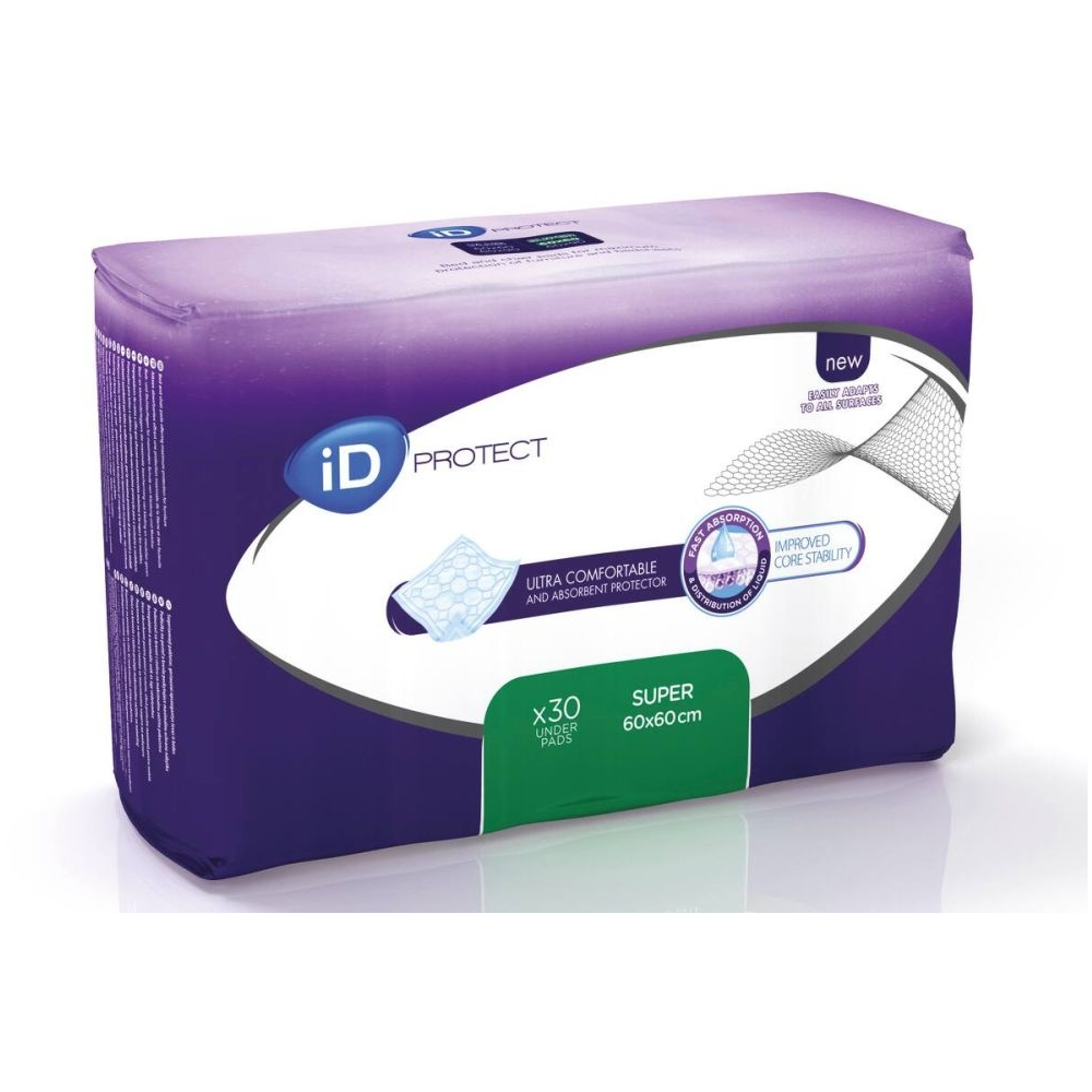 Alèse ID PROTECT : une protection absorbante optimale pour la literie et les fauteuils - 120 alèses - Dimensions 60 x 60 cm 