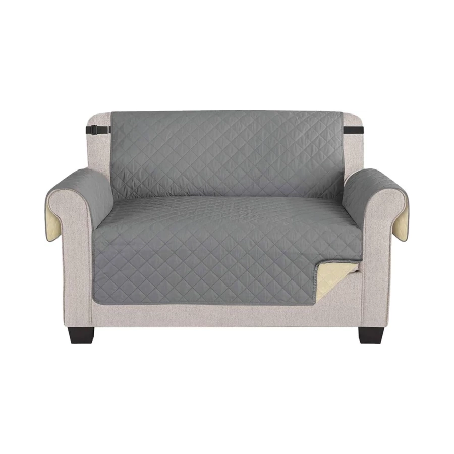 Housse de protection canapé 2 places - L. 179 x l. assise 123 cm, rabats 49 cm