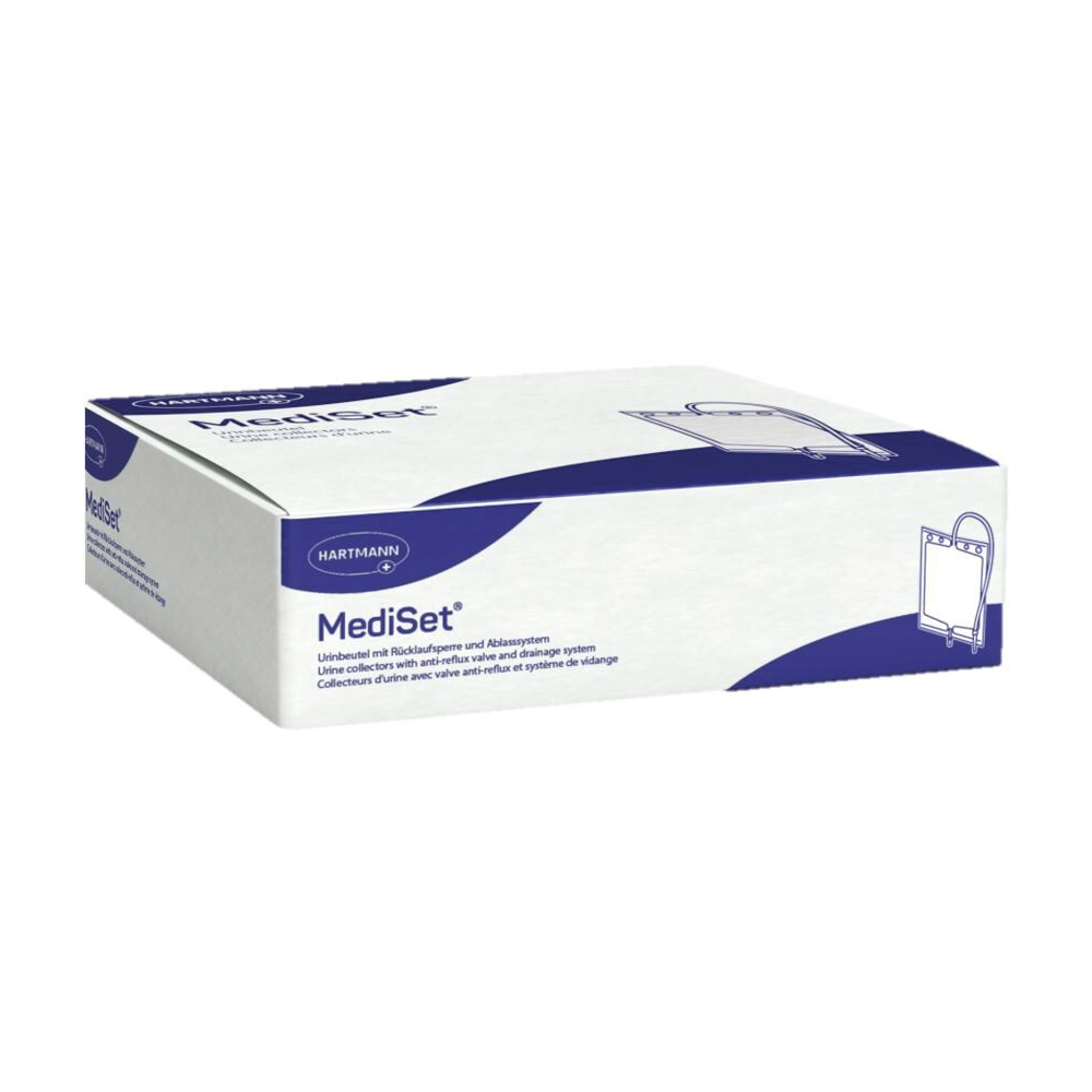 Poche à urine de lit MEDISET : solution hygiénique et pratique pour le recueil des urines - Contenance : 2000 ml  Conditionnement : 1 boîte de 30