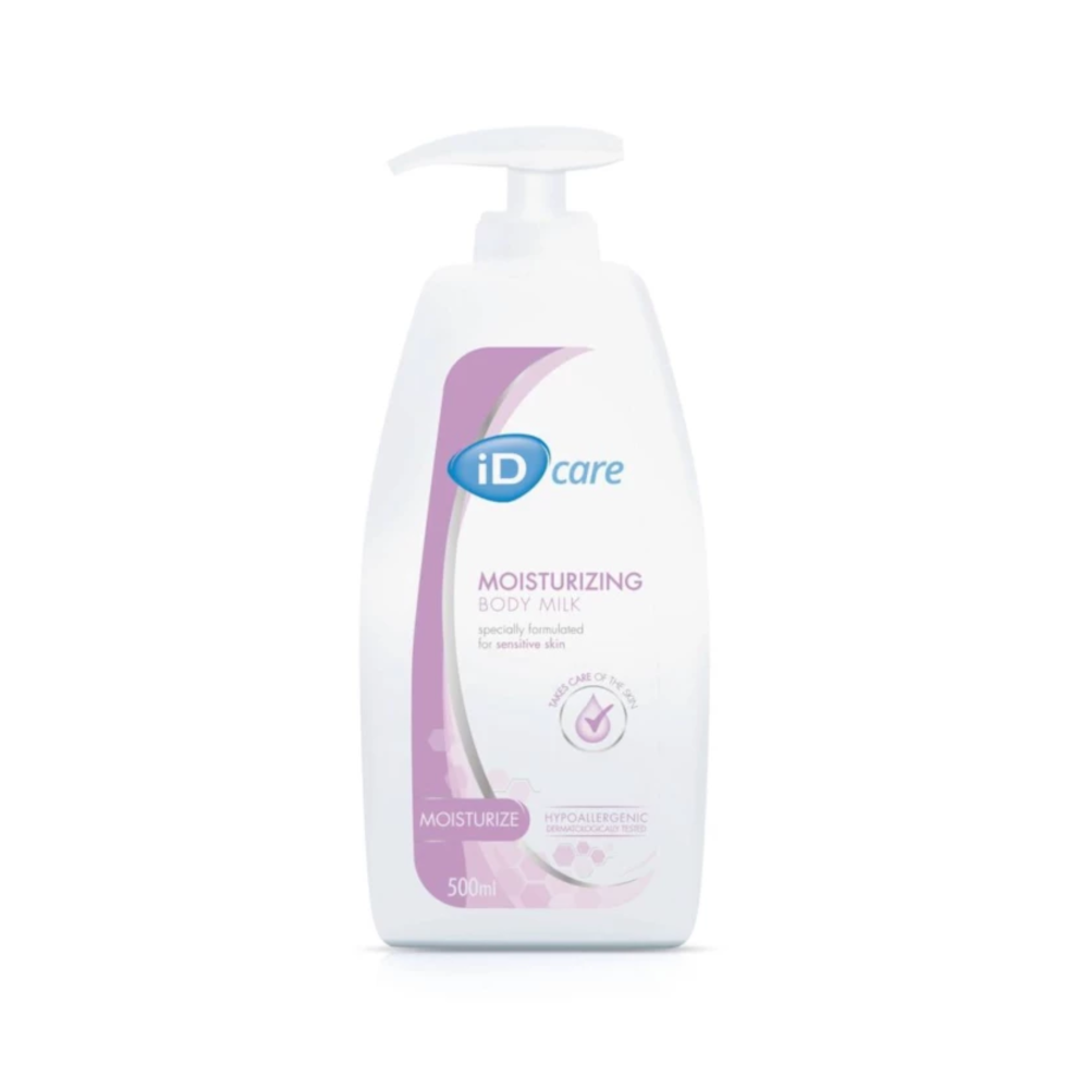 Lait hydratant iD Care : un soin hydratant corps et visage incontournable  - Conditionnement: 12 flacons pompe de 500 ml