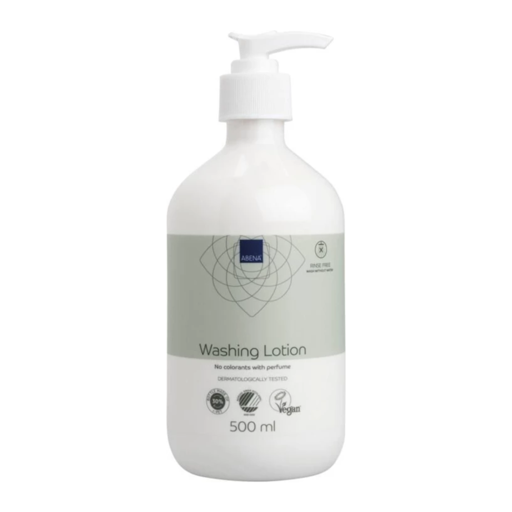 Lotion lavante parfumée sans rinçage ABENA : soin doux et pratique pour l’hygiène des peaux sensibles - Conditionnement: 6 flacons pompe de 500 ml