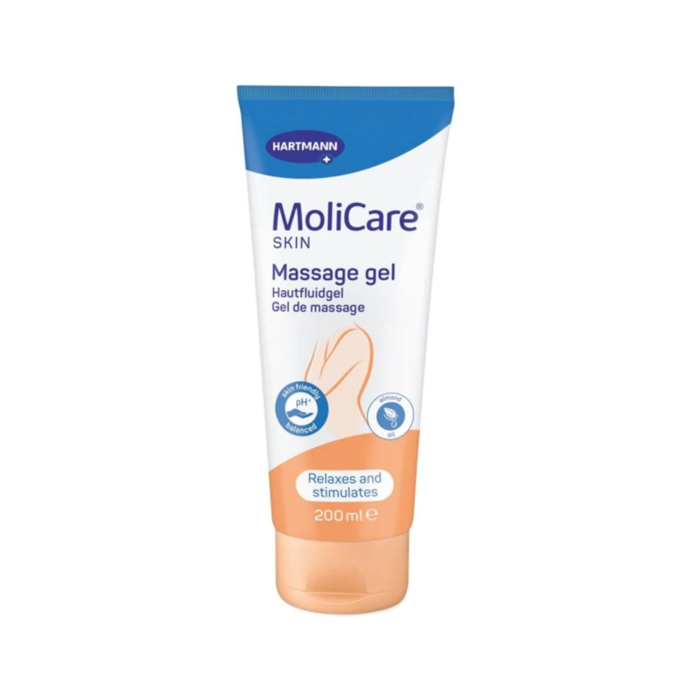 Gel de massage MOLICARE Skin Hydratation : Hydratation, apaisement et soin des peaux sensibles - Conditionnement: 1 tube de 200 ml