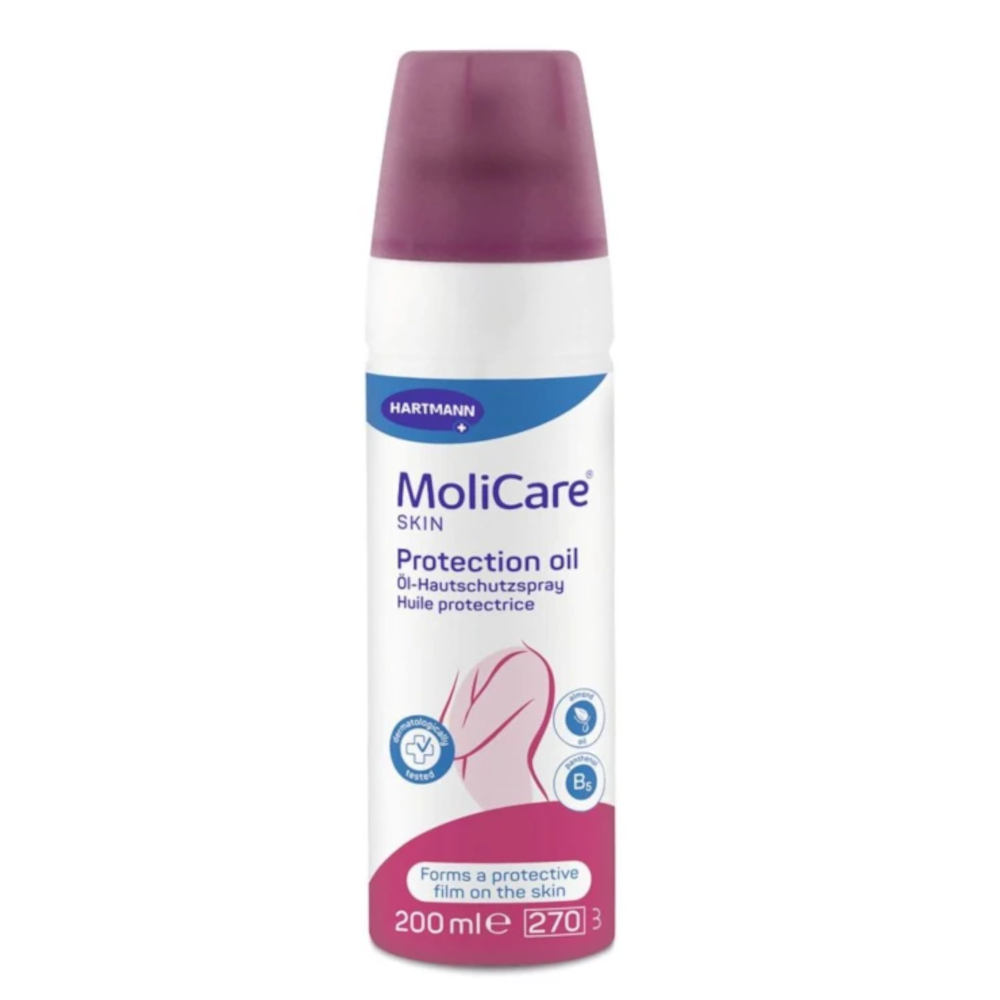 Huile protectrice Molicare Skin - Huile protectrice - soin cutané efficace et adapté aux besoins spécifiques des peaux fragilisées - Conditionnement : 1 spray de 200 ml