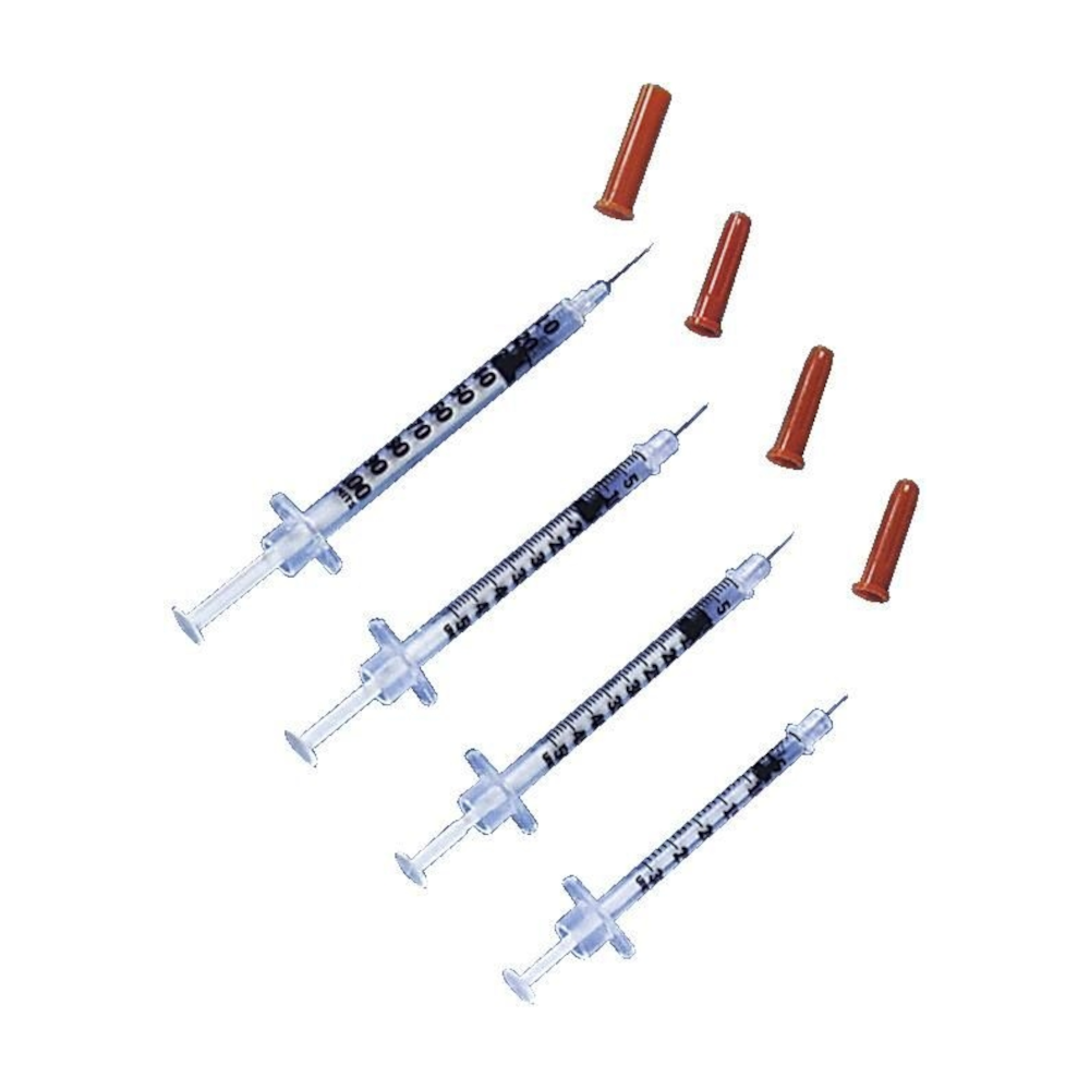 Seringue à insuline 100 U/ML MICRO-FINE + : confort, précision et sécurité pour les injections quotidiennes - BLEU CLAIR - Gauge: 29 G - Conditionnement: 1 boîte de 200 (2 Contenances)