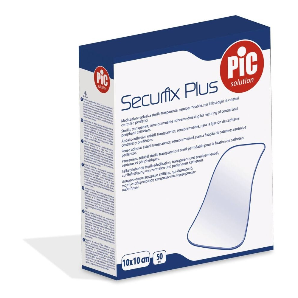 Pansement SECURFIX PLUS : Le pansement adhésif haute performance pour une protection optimale - Dimensions : 10 x 10 cm - Conditionnement : 1 boîte de 50