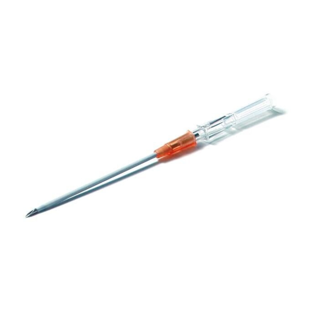 Cathéter SURFLO – Performance, sécurité et confort pour vos perfusions et injections intraveineuses - ORANGE - Gauge: 14G - Droit : 64 x 215 mm - Conditionnement : 1 boîte de 50