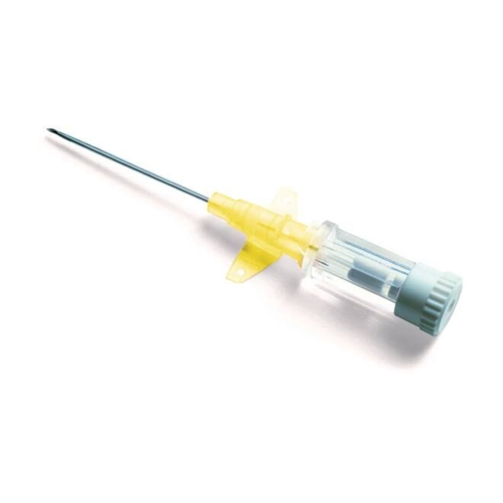 Cathéter SURFLO – Performance, sécurité et confort pour vos perfusions et injections intraveineuses - JAUNE - Gauge: 24G - W à ailettes : 19 x 0,74 mm - Conditionnement : 1 boîte de 50 