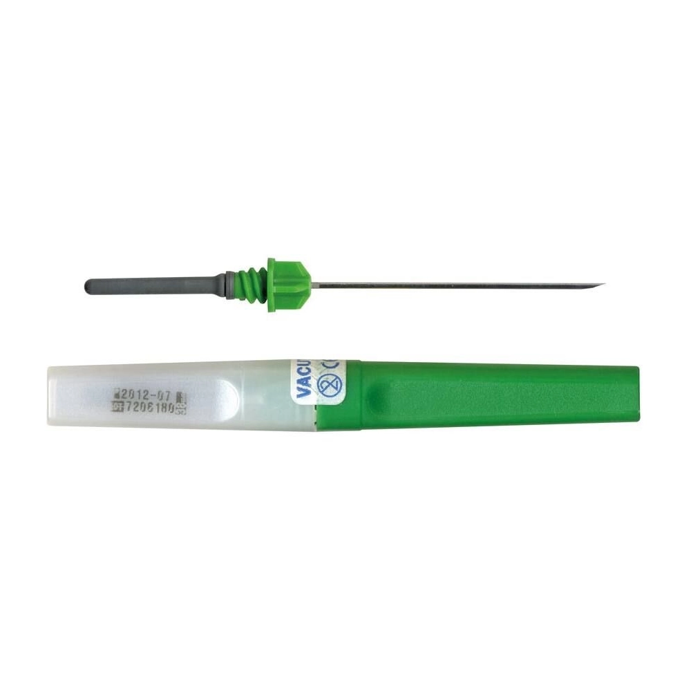 Aiguille à prélèvement multiple BD VACUTAINER – Stérile, à usage unique - Gauge: 21G - VERT - 25 x 0,80 mm - Conditionnement : 1 boîte de 100