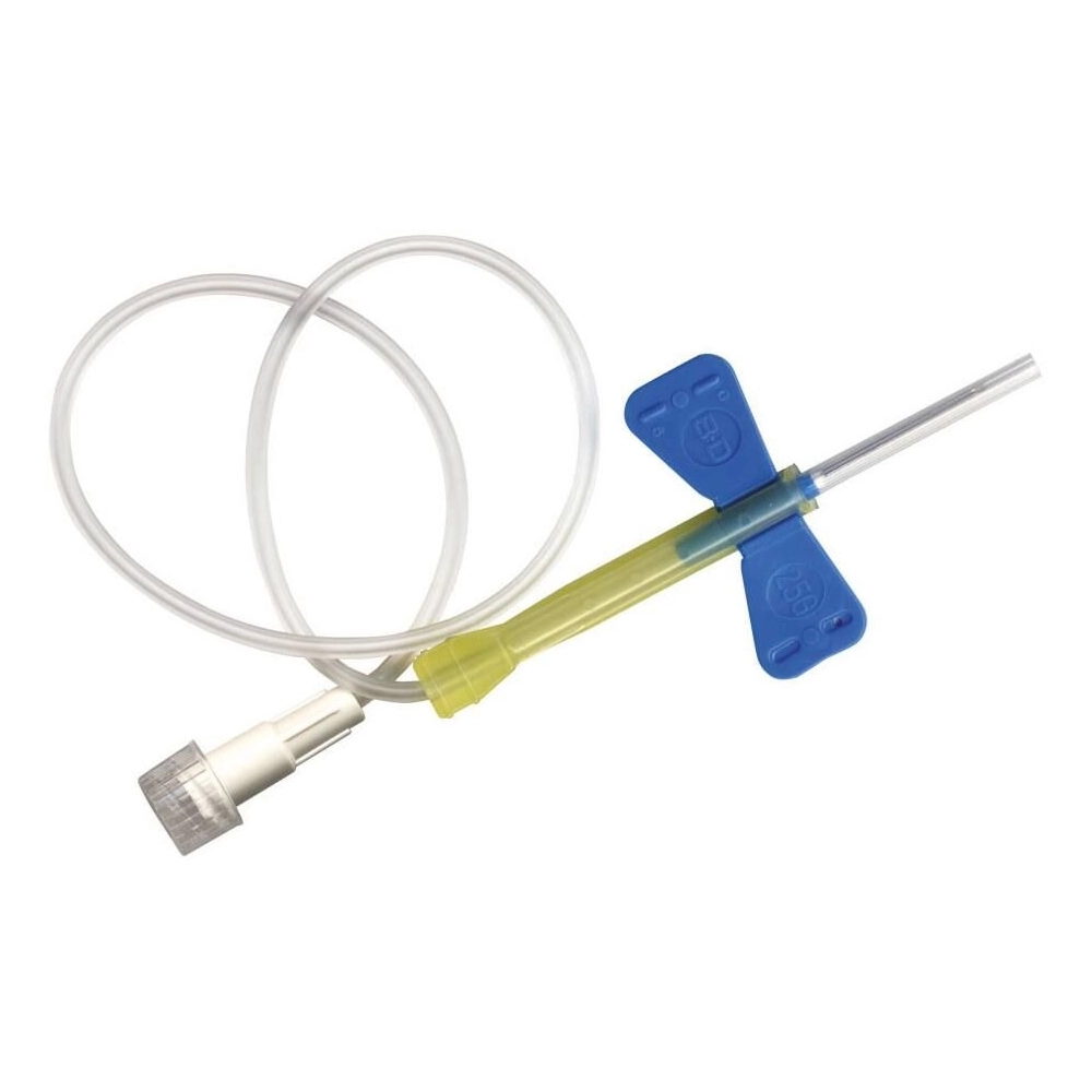 Unité de prélèvement sécurité BD VACUTAINER SAFETY-LOK – Fiabilité et protection lors des prélèvements sanguins - Gauge: 25G - BLEU - Sans adaptateur - Tubulure 30,5 cm - 19 x 0,50 mm - Conditionnement : 1 boîte de 50