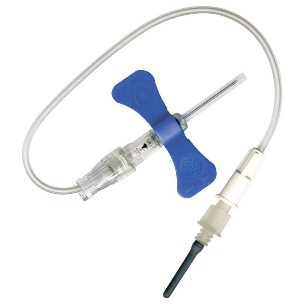 Unité de prélèvement sécurité BD VACUTAINER PUSH BUTTON : sécurité et performance pour vos prélèvements sanguins - Gauge: 25G - BLEU - 19 x 0,50 mm - Conditionnement : 1 boîte de 50
