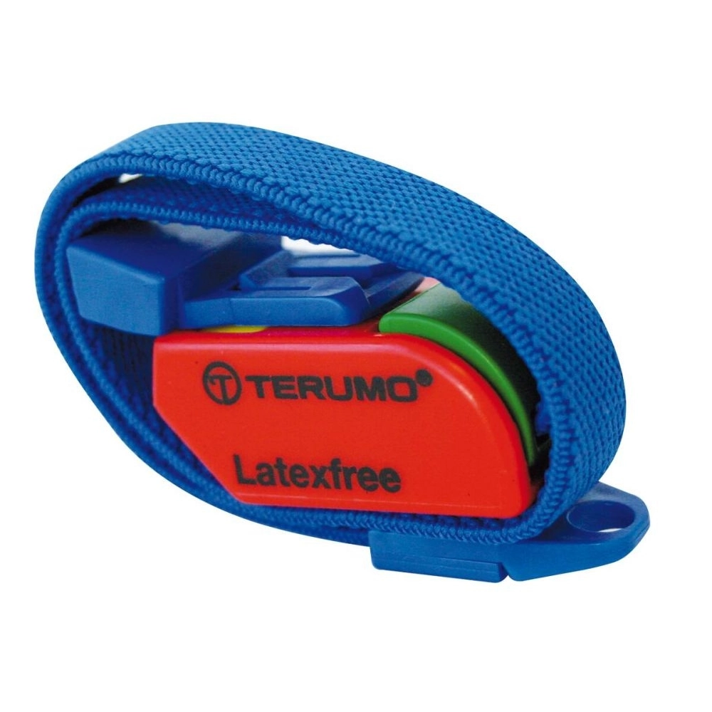 Garrot à clip TERUMO – Simplicité, sécurité et efficacité pour vos soins médicaux - BLEU - Pédiatrique - Dimensions  L. 27 x l. 1,3 cm