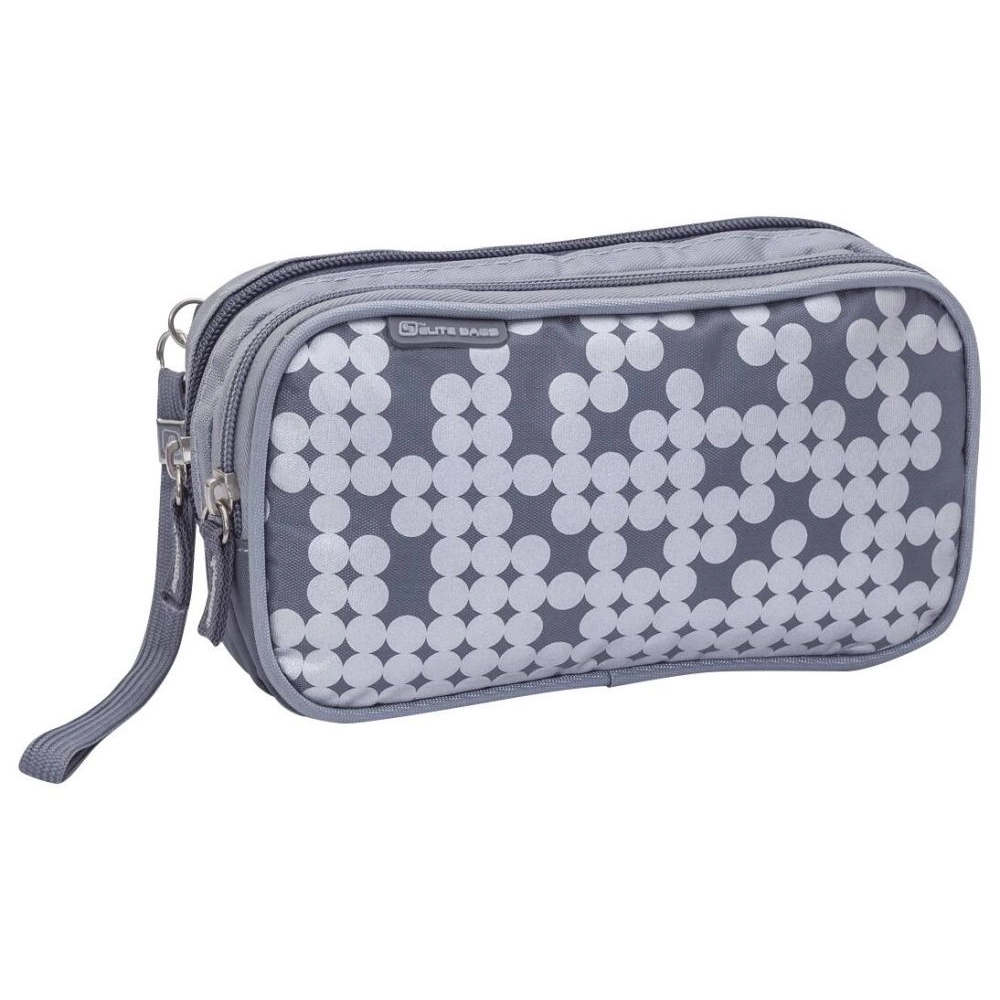 Trousse ELITE BAGS DIAS – Double compartiment isotherme avec gel froid réutilisable - GRIS - Dimensions : L. 19 x l. 5 x H. 10 cm  Poids : 130 g