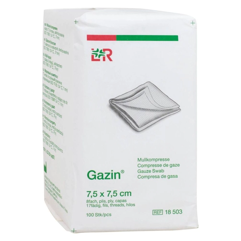 Compresse de gaze non stérile GAZIN – Nettoyage et soin des plaies avec une compresse de gaze hydrophile en coton - 8 Plis (4 Dimensions)