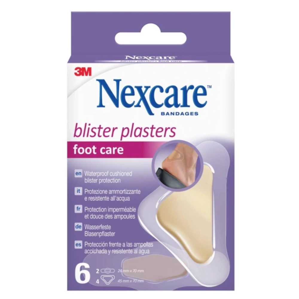Pansements pour ampoules NEXCARE : protection étanche, confort durable et adhésif robuste pour prévenir et soulager les ampoules - Conditionnement : 1 boîte de 6 