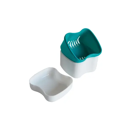 Boîte à dentier avec panier