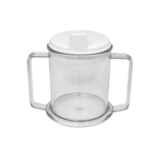 Tasse plastique transparent 2 anses 