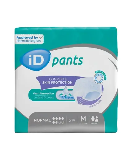 Protection incontinence - iD Pants - 96 protections pour les fuites urinaires - 5,5 gouttes "Normal" -Taille M  
