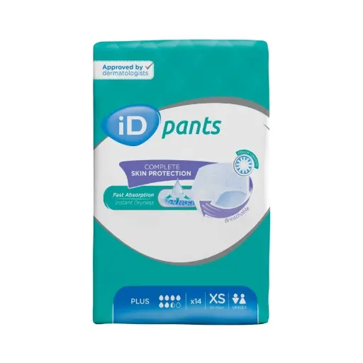 Protection incontinence - iD Pants - 48 protections pour les fuites urinaires - 6.5 gouttes "Plus" (4 tailles)