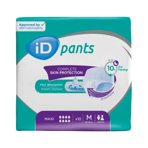 Protection incontinence - iD Pants - 80 protections pour les fuites urinaires - 8 gouttes "Maxi" (3 tailles)