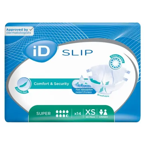 Protection incontinence - iD Slip- 168 protections pour les fuites urinaires - 7,5 gouttes "Super" - Taille XS