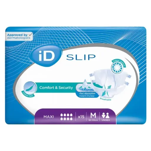 Protection incontinence - iD Slip- 45 protections pour les fuites urinaires - 8 gouttes "Maxi" (3 Tailles)